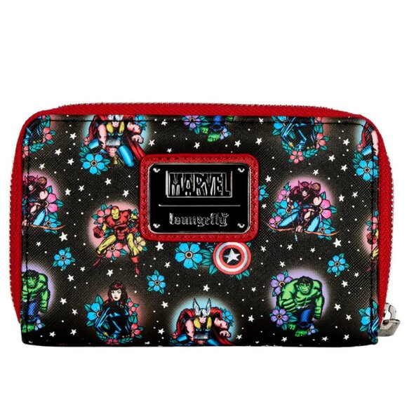 Loungefly Handbags - Loungefly Marvel Avengers Tattoo Zip-Around Wallet